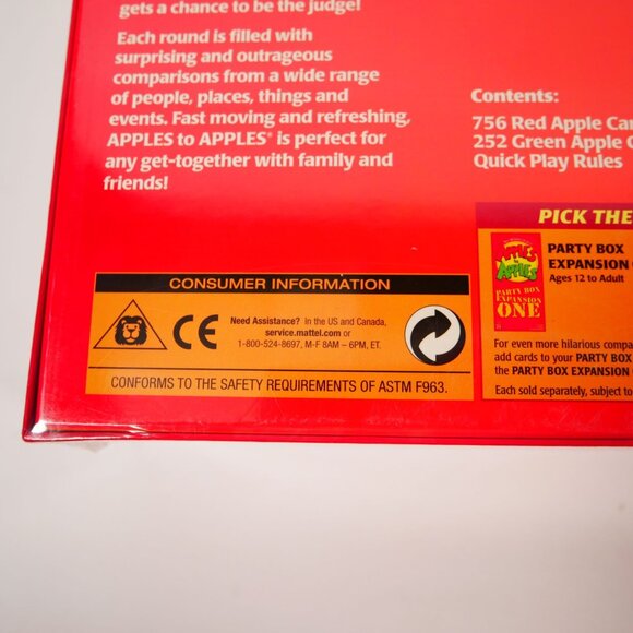 Apples To Apples Party Box Game Of Hilarious Comparisons New in Sealed Box - Picture 6 of 7